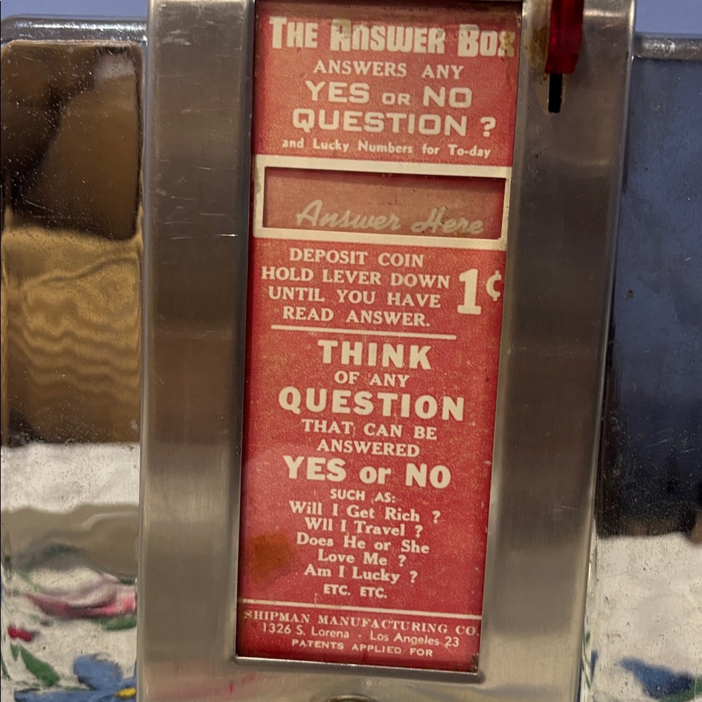 Vintage Retro “The Answer Box” Napkin Holder - Picture 10 of 14